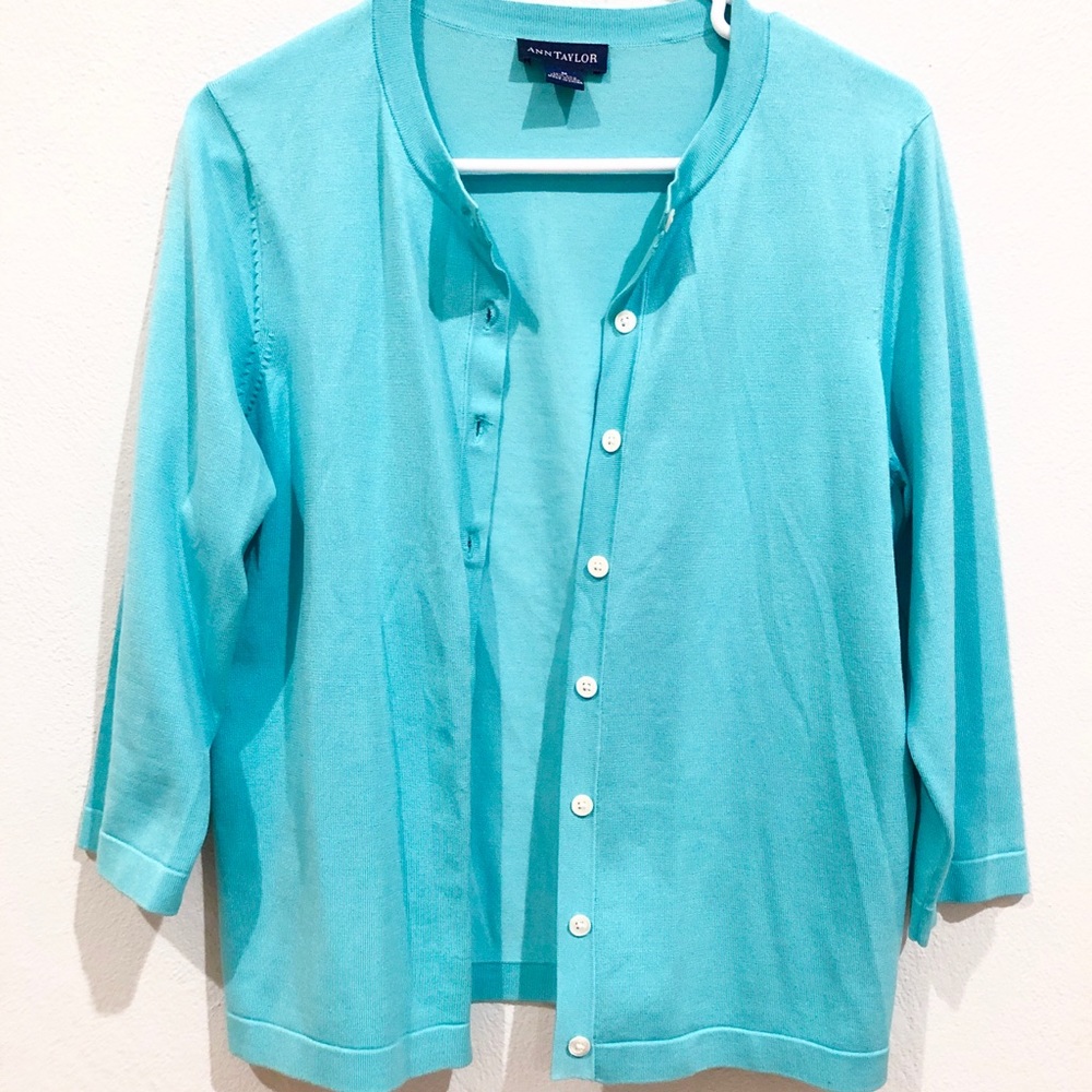 • Ann Taylor • silk cardigan size M